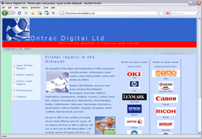 Featured site - Ontrac Digital Ltd. - Click to open.